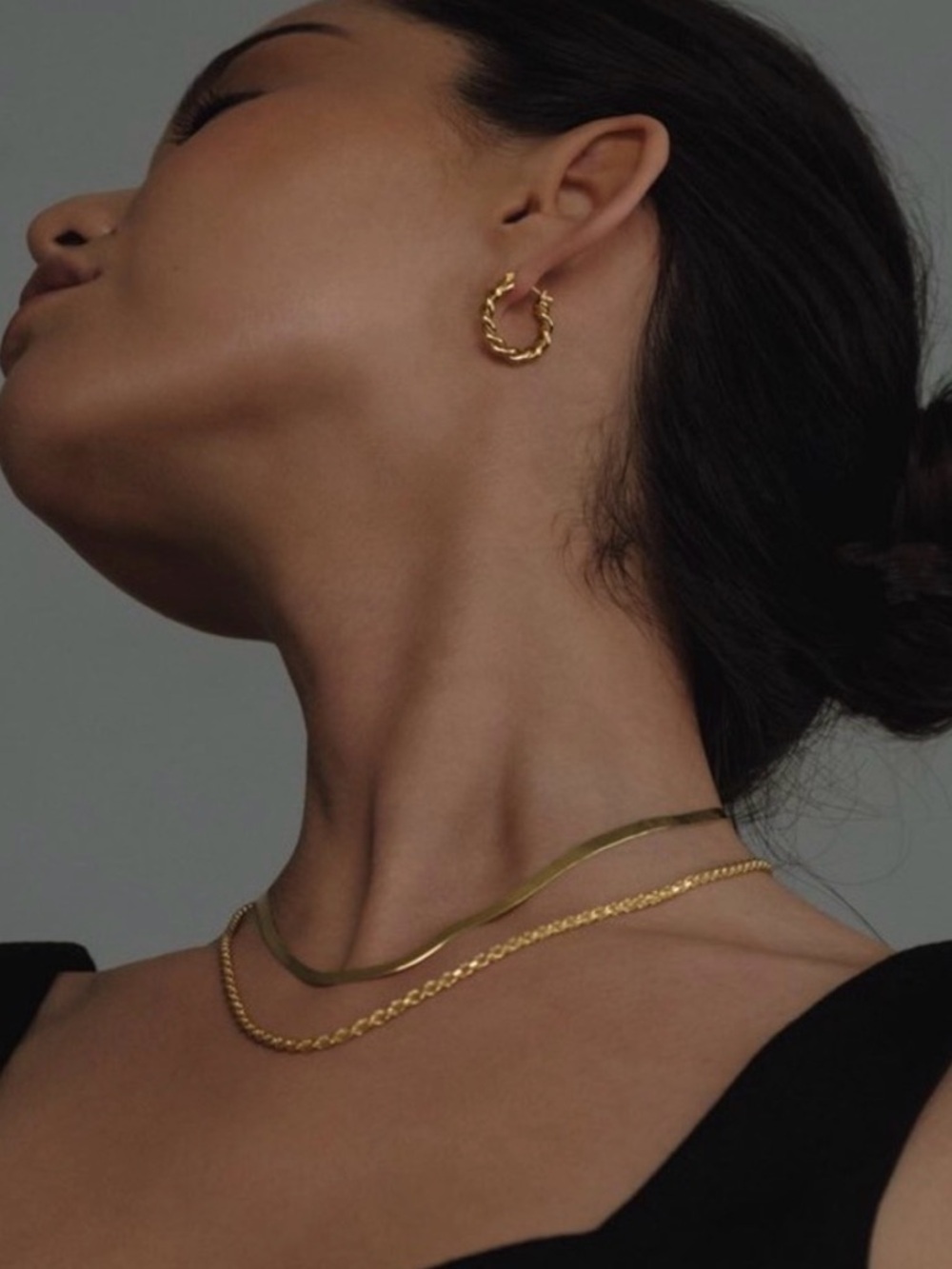 Vintage Gold Rope Chain Necklace - Elegant Women's Jewelry